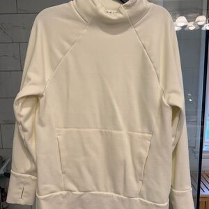 Fabletics Women’s Cream Pullover Sweatshirt with High Neck